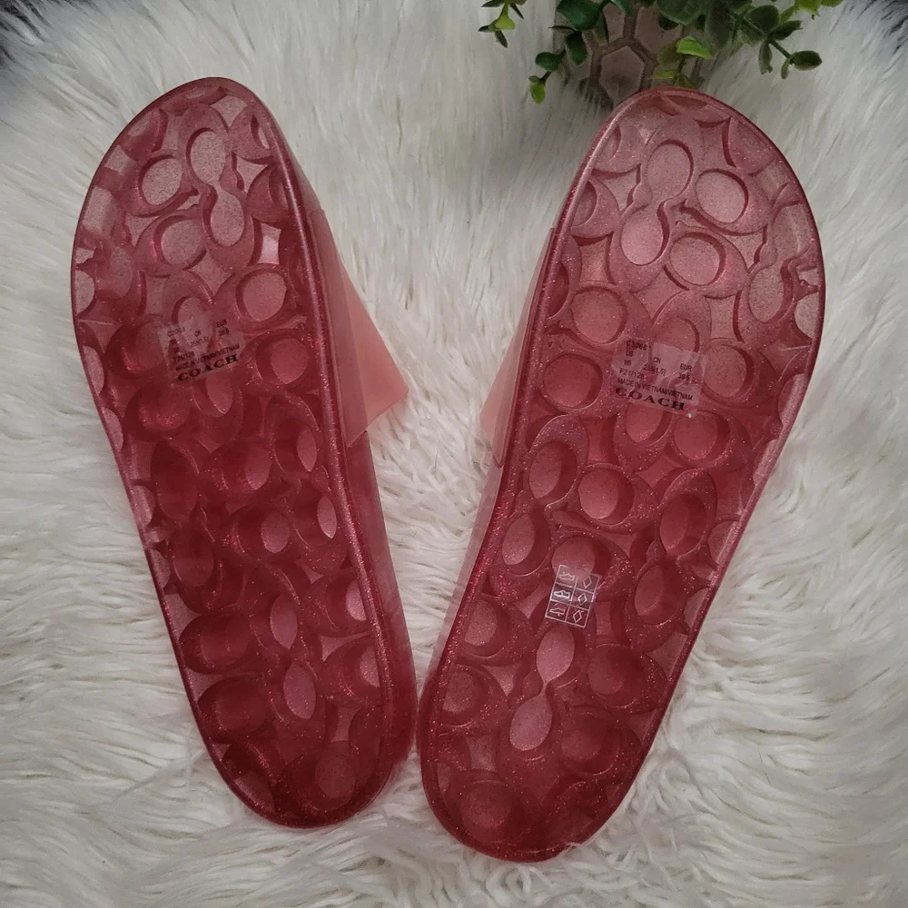 COACH Ulyssa Glitter Pool Slides size 9 - Picture 10 of 12